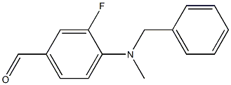 4-[benzyl(methyl)amino]-3-fluorobenzaldehyde 구조식 이미지