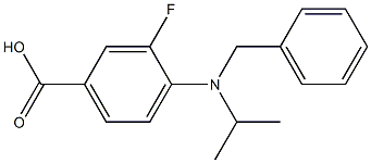 4-[benzyl(propan-2-yl)amino]-3-fluorobenzoic acid Structure