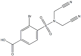 4-[bis(cyanomethyl)sulfamoyl]-3-bromobenzoic acid Structure