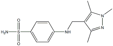 4-{[(1,3,5-trimethyl-1H-pyrazol-4-yl)methyl]amino}benzene-1-sulfonamide Structure