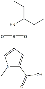 4-{[(1-ethylpropyl)amino]sulfonyl}-1-methyl-1H-pyrrole-2-carboxylic acid 구조식 이미지