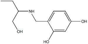 4-{[(1-hydroxybutan-2-yl)amino]methyl}benzene-1,3-diol Structure