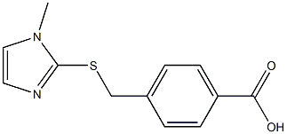 4-{[(1-methyl-1H-imidazol-2-yl)thio]methyl}benzoic acid Structure