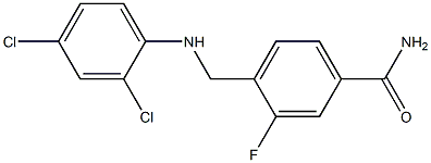 4-{[(2,4-dichlorophenyl)amino]methyl}-3-fluorobenzamide Structure