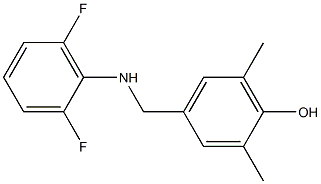 4-{[(2,6-difluorophenyl)amino]methyl}-2,6-dimethylphenol 구조식 이미지