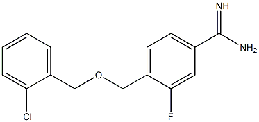 4-{[(2-chlorobenzyl)oxy]methyl}-3-fluorobenzenecarboximidamide Structure