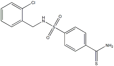 4-{[(2-chlorophenyl)methyl]sulfamoyl}benzene-1-carbothioamide 구조식 이미지