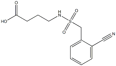 4-{[(2-cyanophenyl)methane]sulfonamido}butanoic acid Structure