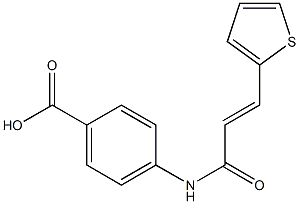 4-{[(2E)-3-thien-2-ylprop-2-enoyl]amino}benzoic acid 구조식 이미지