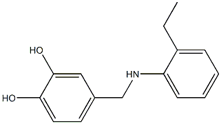 4-{[(2-ethylphenyl)amino]methyl}benzene-1,2-diol Structure