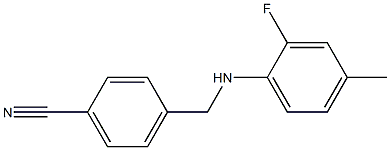 4-{[(2-fluoro-4-methylphenyl)amino]methyl}benzonitrile 구조식 이미지