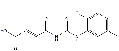 4-{[(2-methoxy-5-methylphenyl)carbamoyl]amino}-4-oxobut-2-enoic acid 구조식 이미지