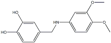 4-{[(3,4-dimethoxyphenyl)amino]methyl}benzene-1,2-diol 구조식 이미지