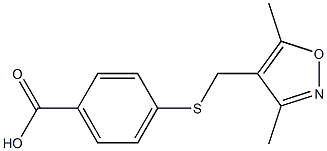 4-{[(3,5-dimethyl-1,2-oxazol-4-yl)methyl]sulfanyl}benzoic acid Structure