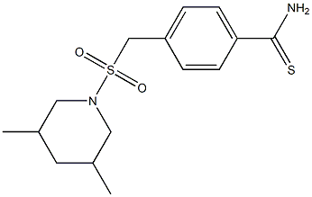 4-{[(3,5-dimethylpiperidine-1-)sulfonyl]methyl}benzene-1-carbothioamide Structure