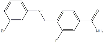 4-{[(3-bromophenyl)amino]methyl}-3-fluorobenzamide Structure