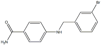 4-{[(3-bromophenyl)methyl]amino}benzamide Structure