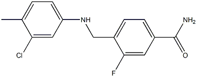 4-{[(3-chloro-4-methylphenyl)amino]methyl}-3-fluorobenzamide 구조식 이미지