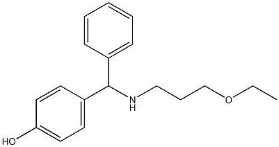 4-{[(3-ethoxypropyl)amino](phenyl)methyl}phenol 구조식 이미지