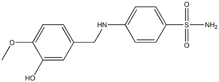 4-{[(3-hydroxy-4-methoxyphenyl)methyl]amino}benzene-1-sulfonamide Structure