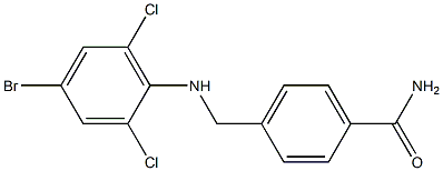 4-{[(4-bromo-2,6-dichlorophenyl)amino]methyl}benzamide Structure