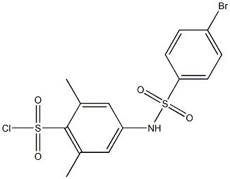 4-{[(4-bromophenyl)sulfonyl]amino}-2,6-dimethylbenzenesulfonyl chloride 구조식 이미지