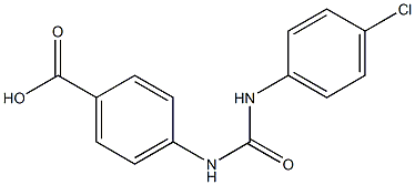4-{[(4-chlorophenyl)carbamoyl]amino}benzoic acid 구조식 이미지