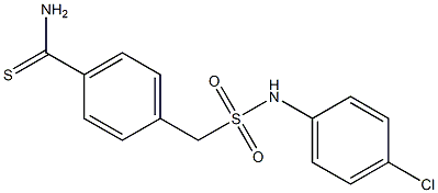 4-{[(4-chlorophenyl)sulfamoyl]methyl}benzene-1-carbothioamide 구조식 이미지