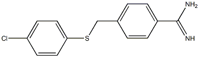 4-{[(4-chlorophenyl)sulfanyl]methyl}benzene-1-carboximidamide 구조식 이미지