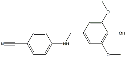 4-{[(4-hydroxy-3,5-dimethoxyphenyl)methyl]amino}benzonitrile 구조식 이미지