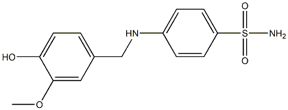 4-{[(4-hydroxy-3-methoxyphenyl)methyl]amino}benzene-1-sulfonamide Structure