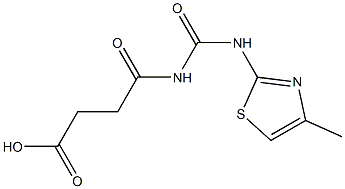 4-{[(4-methyl-1,3-thiazol-2-yl)carbamoyl]amino}-4-oxobutanoic acid 구조식 이미지