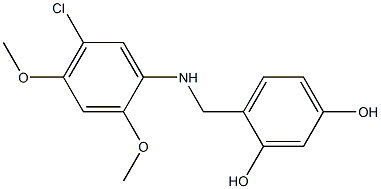 4-{[(5-chloro-2,4-dimethoxyphenyl)amino]methyl}benzene-1,3-diol Structure