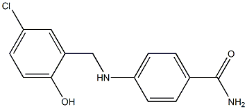 4-{[(5-chloro-2-hydroxyphenyl)methyl]amino}benzamide 구조식 이미지