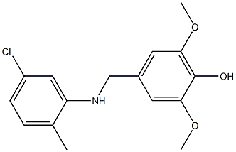 4-{[(5-chloro-2-methylphenyl)amino]methyl}-2,6-dimethoxyphenol Structure