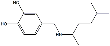 4-{[(5-methylhexan-2-yl)amino]methyl}benzene-1,2-diol 구조식 이미지