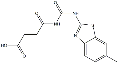 4-{[(6-methyl-1,3-benzothiazol-2-yl)carbamoyl]amino}-4-oxobut-2-enoic acid 구조식 이미지