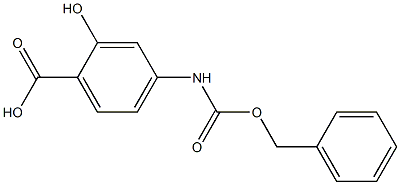4-{[(benzyloxy)carbonyl]amino}-2-hydroxybenzoic acid 구조식 이미지