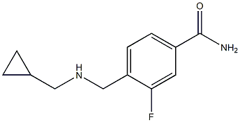 4-{[(cyclopropylmethyl)amino]methyl}-3-fluorobenzamide Structure