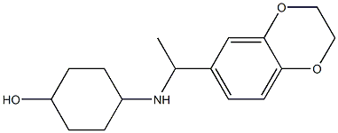 4-{[1-(2,3-dihydro-1,4-benzodioxin-6-yl)ethyl]amino}cyclohexan-1-ol 구조식 이미지