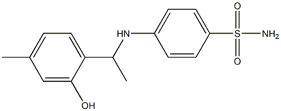 4-{[1-(2-hydroxy-4-methylphenyl)ethyl]amino}benzene-1-sulfonamide Structure