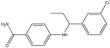 4-{[1-(3-chlorophenyl)propyl]amino}benzamide 구조식 이미지