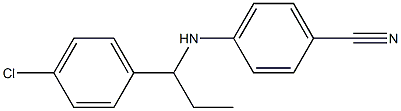 4-{[1-(4-chlorophenyl)propyl]amino}benzonitrile Structure