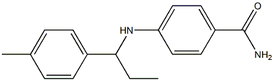 4-{[1-(4-methylphenyl)propyl]amino}benzamide Structure