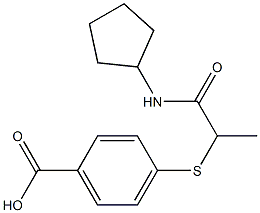 4-{[1-(cyclopentylcarbamoyl)ethyl]sulfanyl}benzoic acid Structure