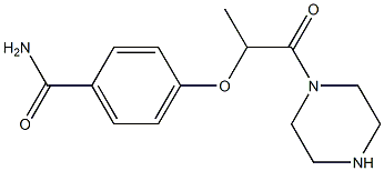 4-{[1-oxo-1-(piperazin-1-yl)propan-2-yl]oxy}benzamide 구조식 이미지