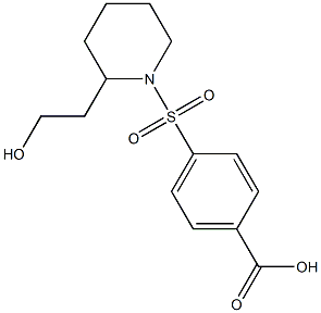4-{[2-(2-hydroxyethyl)piperidine-1-]sulfonyl}benzoic acid 구조식 이미지