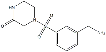 4-{[3-(aminomethyl)phenyl]sulfonyl}piperazin-2-one Structure