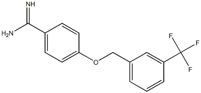 4-{[3-(trifluoromethyl)phenyl]methoxy}benzene-1-carboximidamide 구조식 이미지