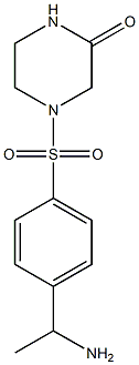 4-{[4-(1-aminoethyl)benzene]sulfonyl}piperazin-2-one Structure